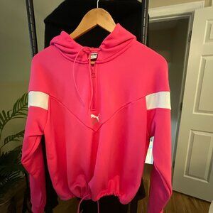 Pink PUMA Zip Up Pullover Hoodie - Size Small NWT (SKU# 014)